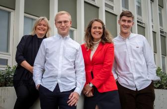 Guðrún Nordal, Jakob Birgisson, Eva María Jónsdóttir og Snorri Másson vinna að verkefninu.